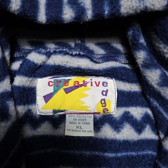 Vintage Tribal Pullover Hoodie Creative Edge 90's Men's Size XL Soft Fleece - Picture 3 of 5